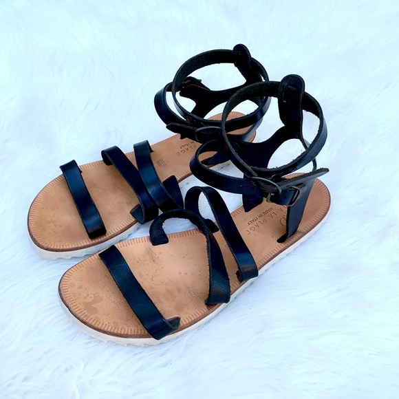 Joie Gladiator Black Leather Sandals - Picture 2 of 10